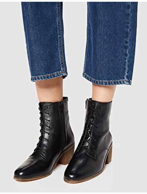 Amazon Brand - find. Block Heel Lace Up Leather, Womens Ankle boots