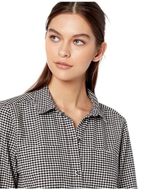 Amazon Brand - Goodthreads Women's Heavyweight Flannel Two-Pocket Relaxed Shirt