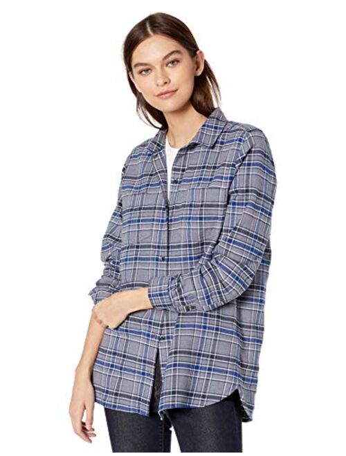 Amazon Brand - Goodthreads Women's Heavyweight Flannel Two-Pocket Relaxed Shirt