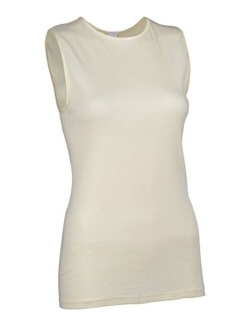 Rosette Womens Sleeveless Undershirt - Cotton High Neck, Full shoulder design