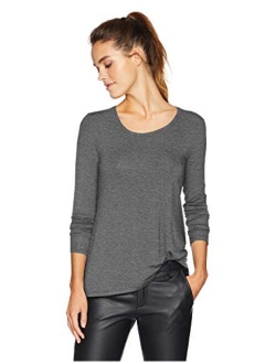 Amazon Brand - Daily Ritual Women's Jersey Long-Sleeve Scoop-Neck Swing Shirt