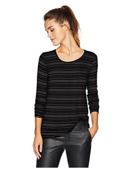 Amazon Brand - Daily Ritual Women's Jersey Long-Sleeve Scoop-Neck Swing Shirt