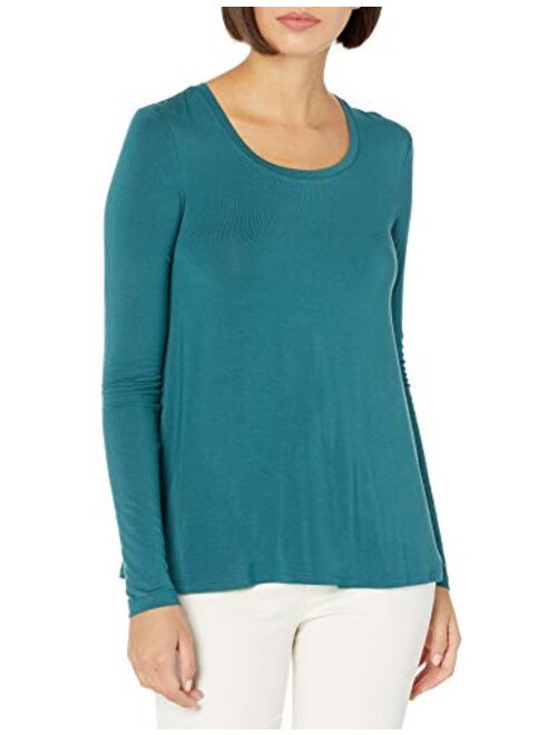 Amazon Brand - Daily Ritual Women's Jersey Long-Sleeve Scoop-Neck Swing Shirt