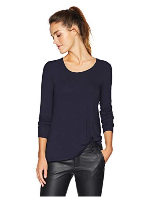 Amazon Brand - Daily Ritual Women's Jersey Long-Sleeve Scoop-Neck Swing Shirt