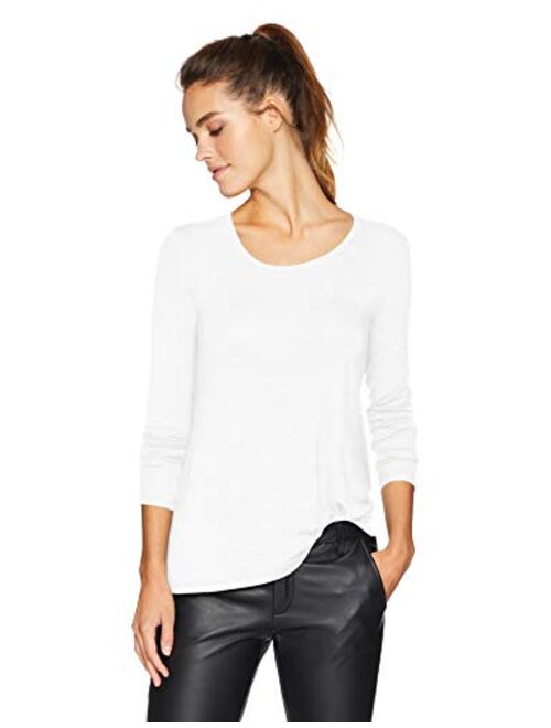 Amazon Brand - Daily Ritual Women's Jersey Long-Sleeve Scoop-Neck Swing Shirt