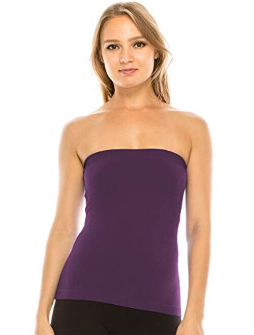 Kurve Medium Length Tube Top with Built-in Shelf Bra, UV Protective Fabric UPF 50+ (Made with Love in The USA)