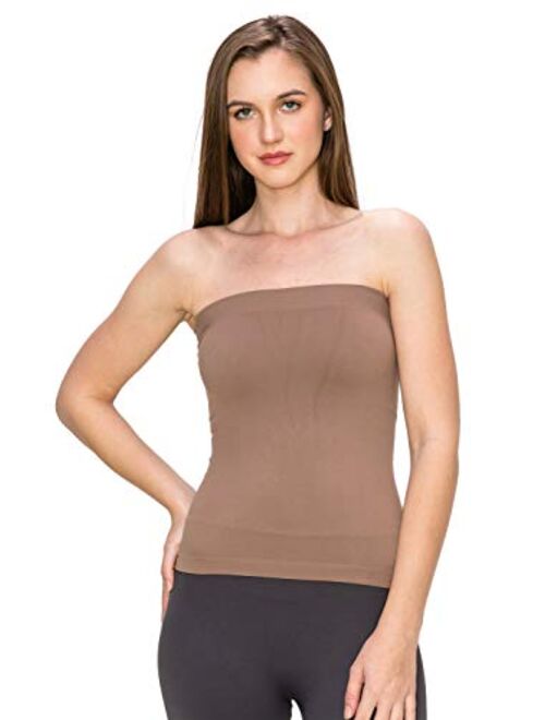 Kurve Medium Length Tube Top with Built-in Shelf Bra, UV Protective Fabric UPF 50+ (Made with Love in The USA)