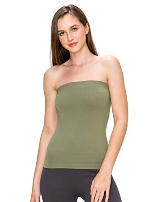 Kurve Medium Length Tube Top with Built-in Shelf Bra, UV Protective Fabric UPF 50+ (Made with Love in The USA)