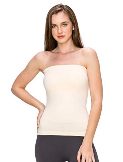 Kurve Medium Length Tube Top with Built-in Shelf Bra, UV Protective Fabric UPF 50+ (Made with Love in The USA)