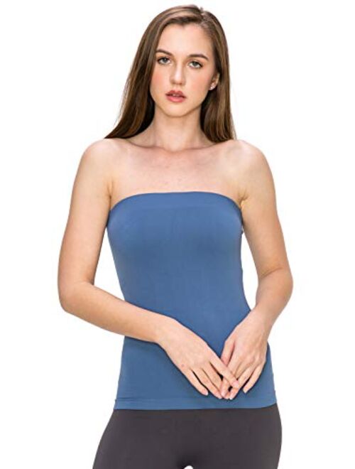 Kurve Medium Length Tube Top with Built-in Shelf Bra, UV Protective Fabric UPF 50+ (Made with Love in The USA)