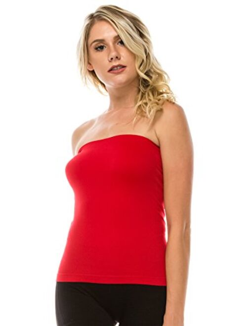 Kurve Medium Length Tube Top with Built-in Shelf Bra, UV Protective Fabric UPF 50+ (Made with Love in The USA)