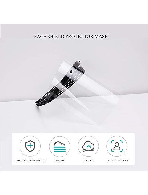 2 Pcs Windproof Dustproof Hat Full Face mask, All-Purpose Shield Transparent Facial mask.