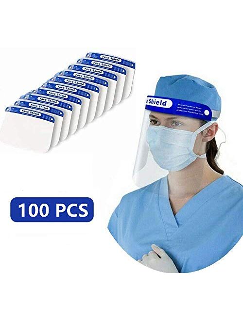 US STOCKGIKEA 100PCS Full Protection Satefy Face Shield