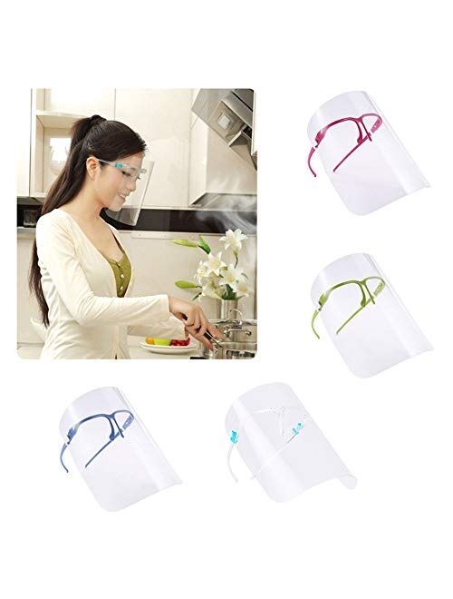 Kitchen Cooking Anti-oil Splash Face Shield,Clear Double-side Anti-fog Avoid Kitchen Oil Face Shield Protector Random Color