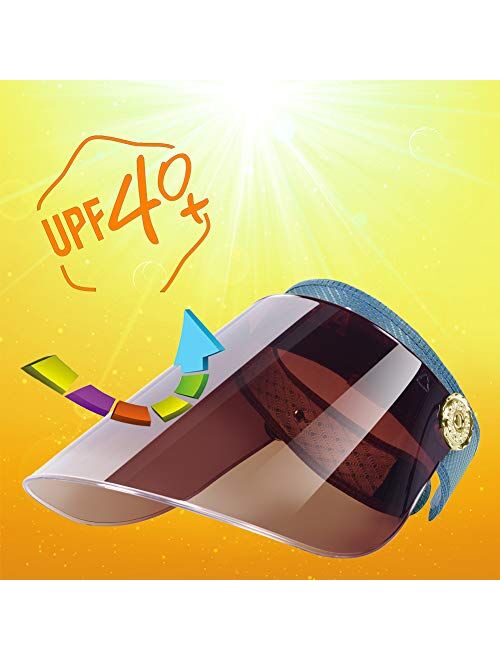 Women Anti-UV Visor Hat UPF40+ Solar Sun Protection Headband Summer Cap