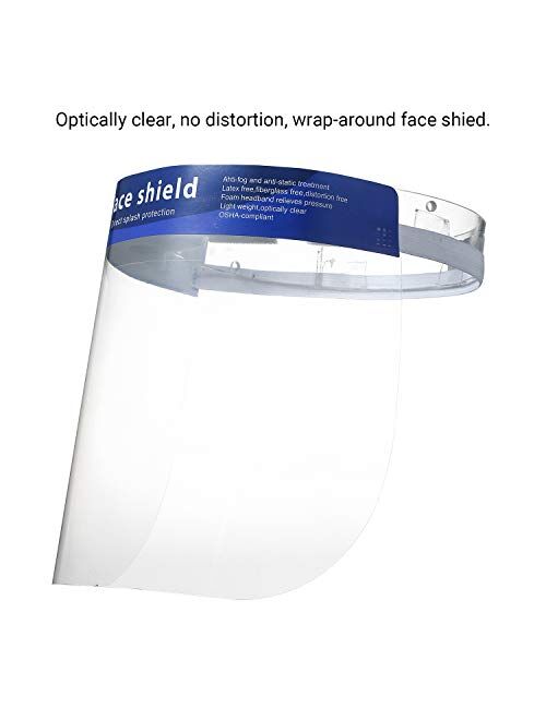 Decdeal 10Pcs/Pack Disposable Safety Face Shield Fluid Resistant Full Face Cover Transparent Single Use Visor Protection from Splash and Splatter