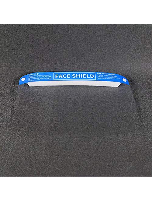 5-Pack Disposable Safety PET Plastic Face Shield Fluid Resistant Anti-Fog Clear Face Shield Full Face Mask Transparent Single Use Mask Visor Protection