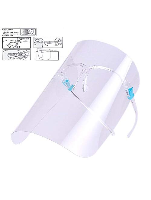 Anti Spit Saliva Protective Detachable Face Shield Transparent Cover Glasses