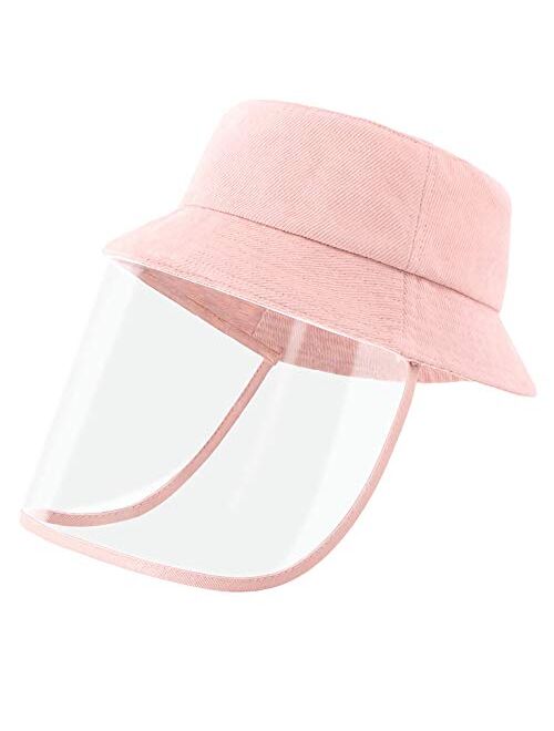 Bucket Sun Hats for 3-8yrs Girls Boys Outdoor Beach Baby Sun Hat with Face Shield Summer Cotton Protective Sun Hat Toddler