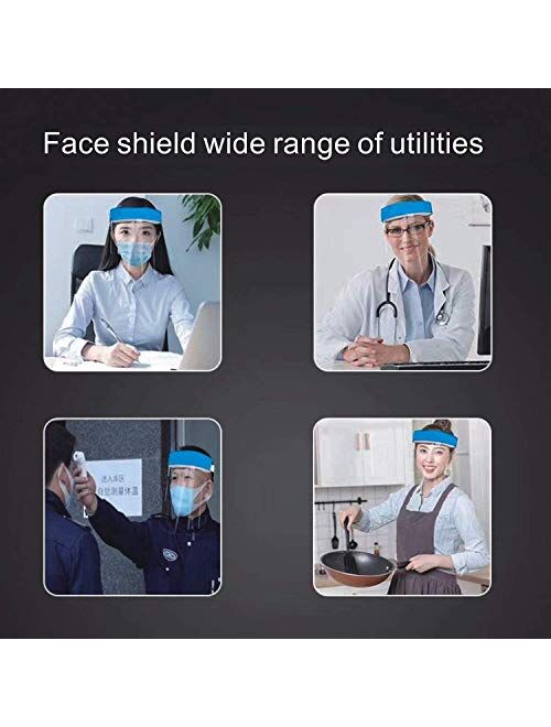 (5-7 Days Delivery) 10 PCS Anti Isolation Disposable Cover With Double-Sided Aniti Fog Film Visor