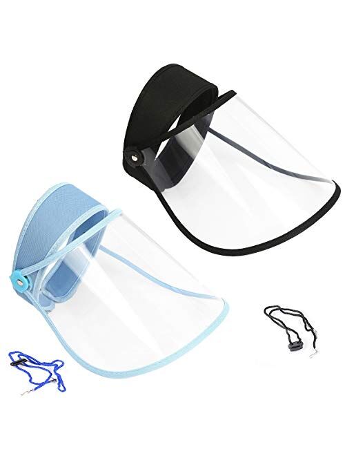 Sun Hat with Transparent Sheild Mask, Anti-Saliva Splatter, Dust, Oil, Smoke Protective Hat, Reusable Breathable Visor Windproof Dustproof Hat for Adults