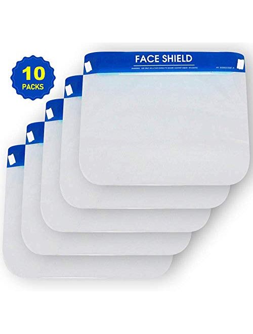 YUN JIN Face Shield Anti-Fog Medical Protect Eyes and Face with Protective Clear Film Elastic Band and Comfort Sponge (10)