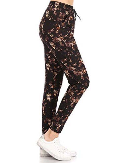 Leggings Depot Premium Women's Joggers Popular Print High Waist Track Pants(S-XL) BAT2