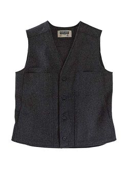 Stormy Kromer Button Vest - Cold Weather Mens Wool Vest Charcoal