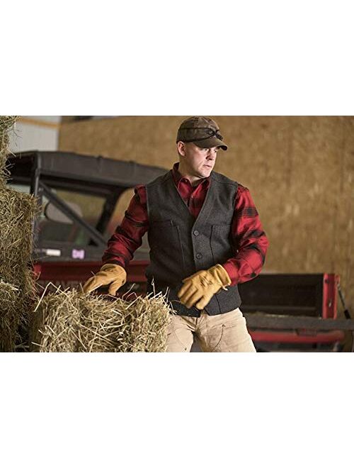 Stormy Kromer Button Vest - Cold Weather Mens Wool Vest Charcoal