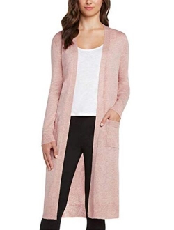 Matty M Women's Duster Open Front Knit Cardigan Sweater