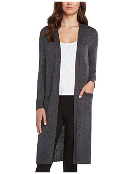 Matty M Women's Duster Open Front Knit Cardigan Sweater