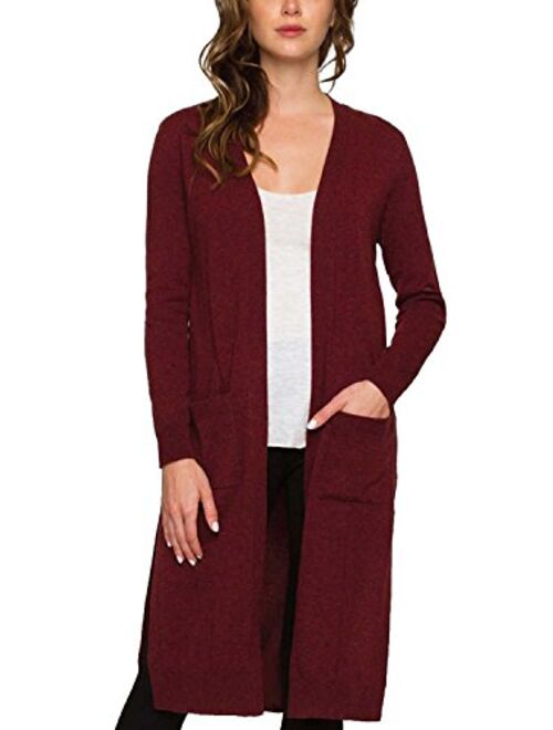 Matty M Women's Duster Open Front Knit Cardigan Sweater