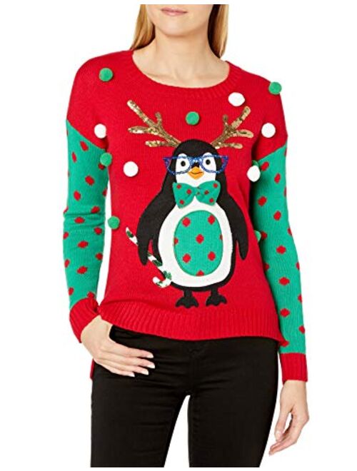 Blizzard Bay Juniors Penguin with Tie Tunic Christmas Sweater