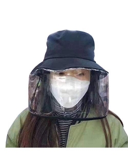 Kids Protective Hat Full Face Shield Fisherman Hat for Children, Safety Cover Windproof Dustproof Face Protection Isolation Mask Anti UV Sun Cap