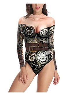 color cosplayer Skeleton One-Piece Swimsuits Novelty Weird Funny Cosplay Costume Bodysuits