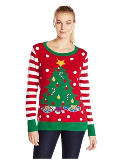 Ugly Christmas Sweater Company Women's Assorted Light-up Pullover Xmas Sweaters with Multi-Colored Led Flashing Lights