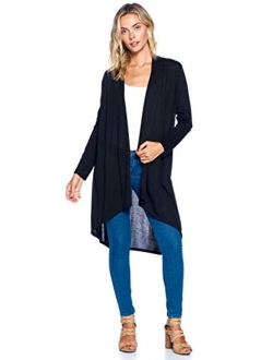 Modern Kiwi Solid Essential Long Cascading Cardigan (S-3XL)