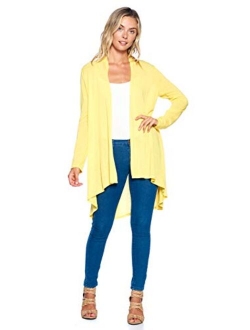 Modern Kiwi Solid Essential Long Cascading Cardigan (S-3XL)