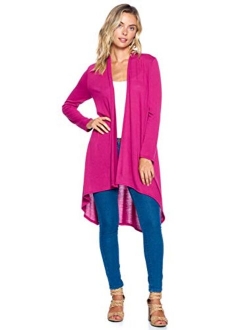 Modern Kiwi Solid Essential Long Cascading Cardigan (S-3XL)