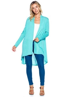 Modern Kiwi Solid Essential Long Cascading Cardigan (S-3XL)