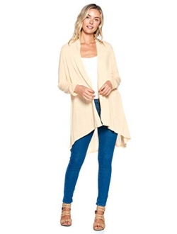 Modern Kiwi Solid Essential Long Cascading Cardigan (S-3XL)