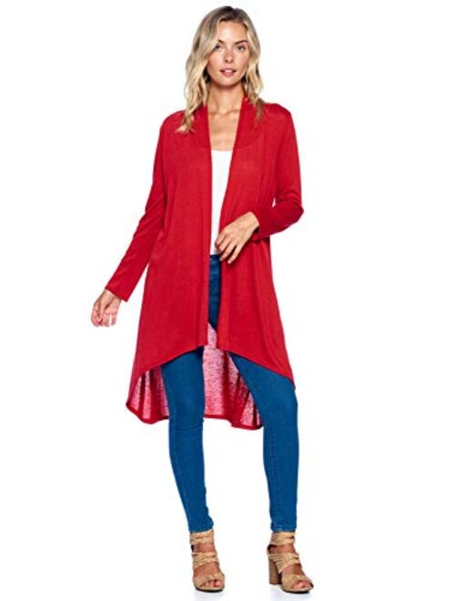 Modern Kiwi Solid Essential Long Cascading Cardigan (S-3XL)