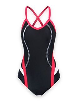 ReliBeauty Women's Adjustable Strap Cross Back One Piece Swimsuits