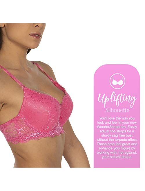 Buy WONDERSHAPE Value 6 Pack Daily Women Bras, Sexy Comfortable Padded, Regular and Plus Sizes online