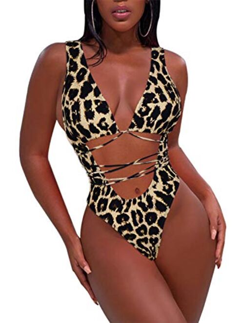 Sovoyontee Women's Sexy One Piece Swimsuits Bikini Bathing Suit