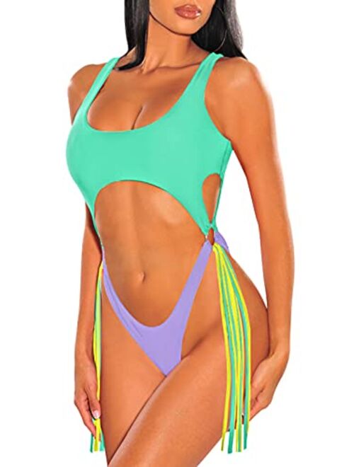 Sovoyontee Women's Sexy One Piece Swimsuits Bikini Bathing Suit