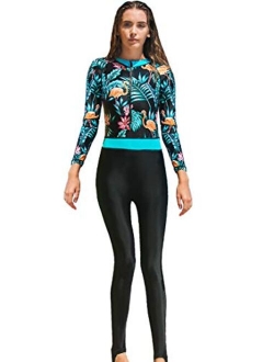 Swimsuit for Women Design One Piece Long-Sleeve Surfing Suit Sun Protection