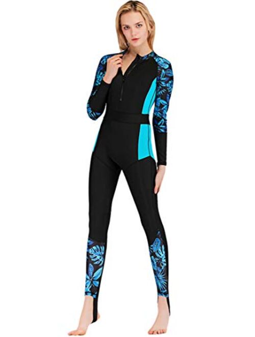 Swimsuit for Women Design One Piece Long-Sleeve Surfing Suit Sun Protection