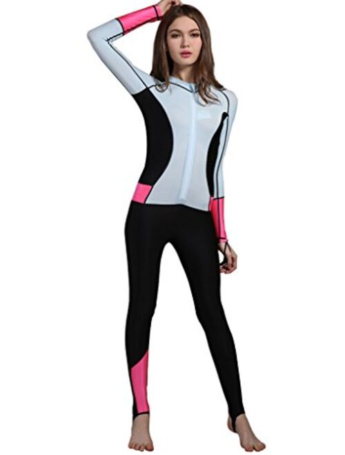 Swimsuit for Women Design One Piece Long-Sleeve Surfing Suit Sun Protection