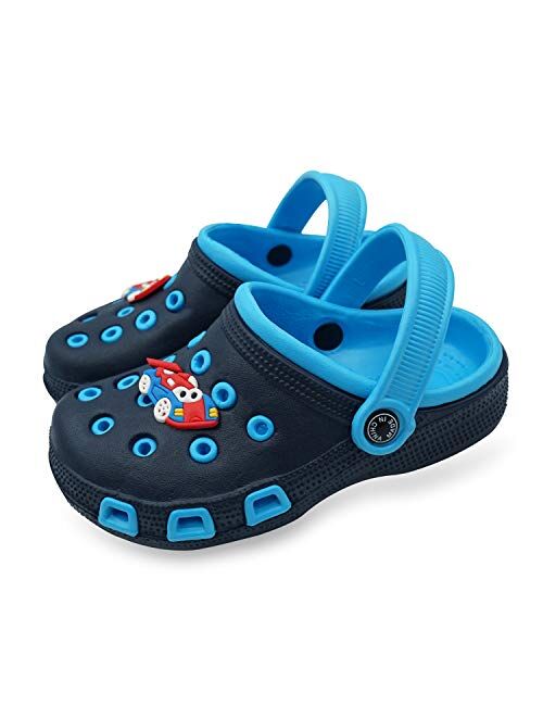 ETERNITY J. Kid's Cute Clog Cartoon Slide Sandals Garden Slip On Water Shoes Children Slide Beach Pool Shower Slippers Mules for Toddlers Boys Girls